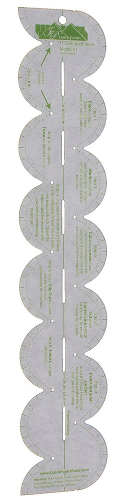 1in Scallop Ruler by Quick Points