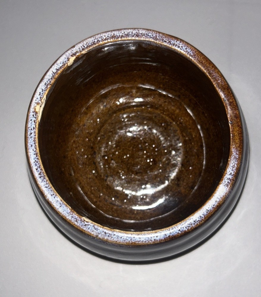 Artist Signed Drip Glaze Bowl