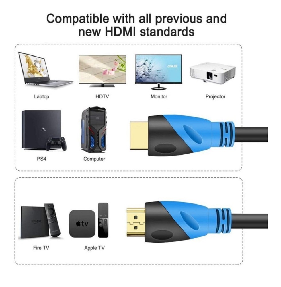 40ft 4K HDMI Cable 2.0 3D HD 1080P