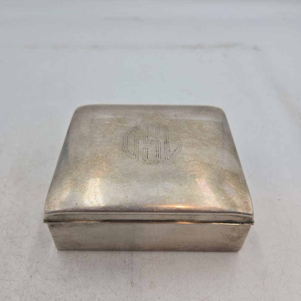 Poole Silver Co EPCA Cigarette Box Case with Cedar Wood Liner