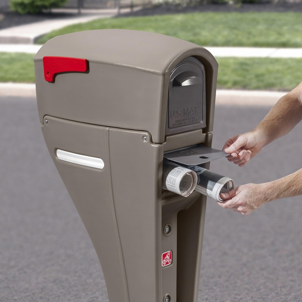 Step2 Mailmaster Streamline Mailbox & Post, Weather Resistant, Large Outdoor Mai