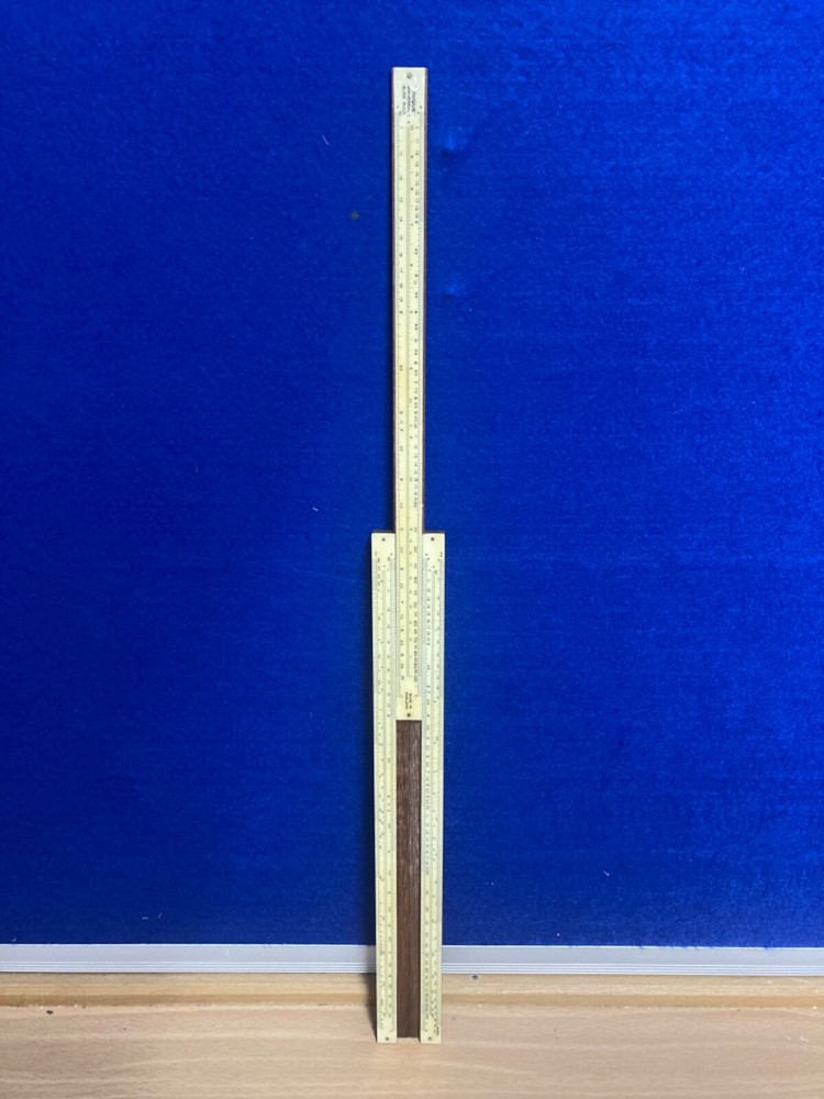 Vintage Classic 11 Slide Ruler Wood Celluloid with Pattern Maker Info on Back