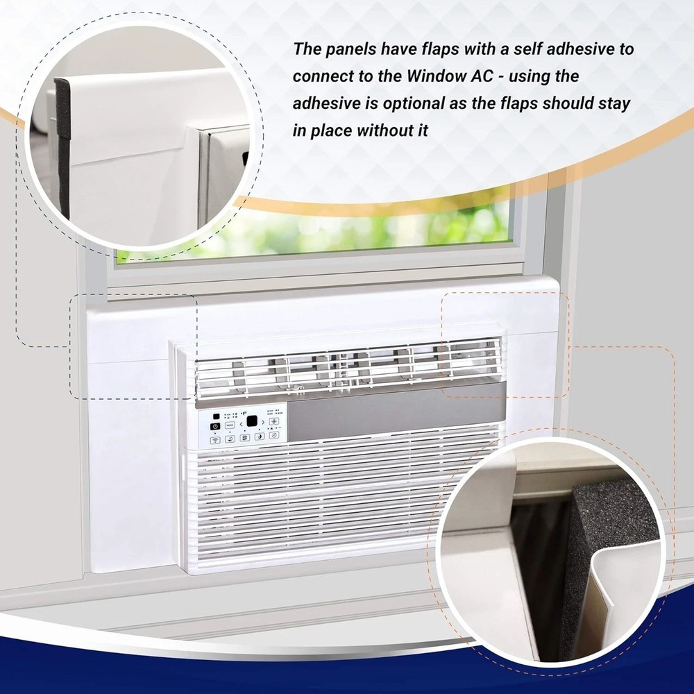 Surround Insulation Side Panels White for Window AC Unit