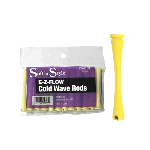 Soft N Style Yellow E-Z Flow Cold Wave Rods- Long