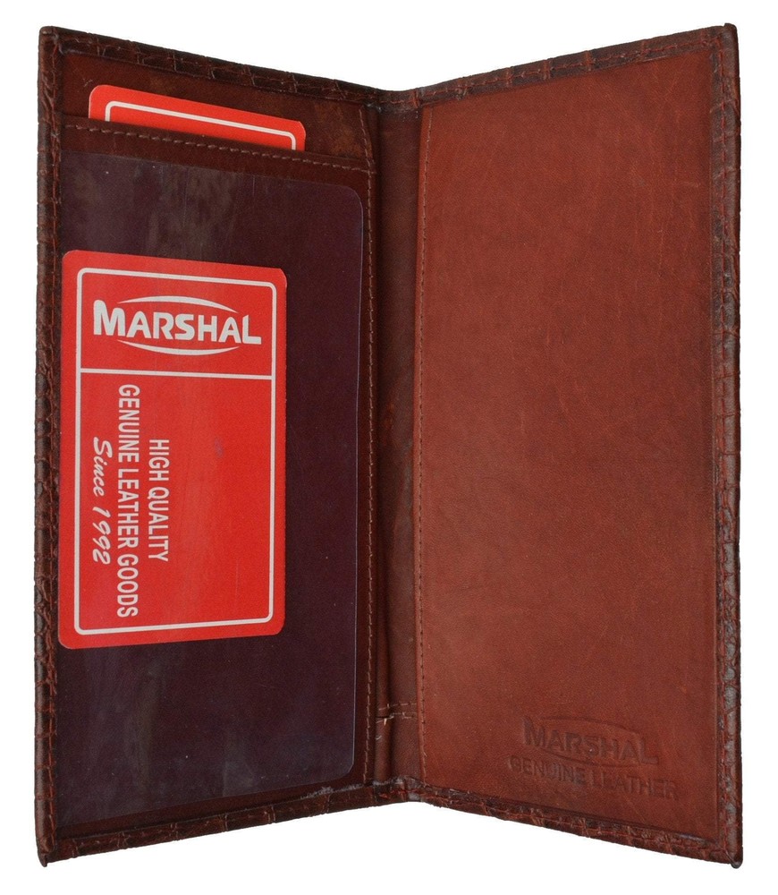 New Genuine Leather Checkbook Cover Case Ostrich Pattern 156 OS (C)