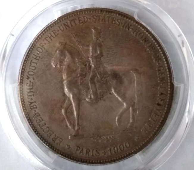 1900 $1 Lafayette silver dollar PCGS AU 55
