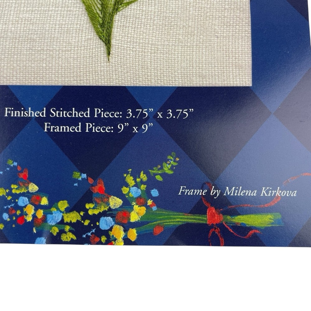 Bachelor Button Flower Marnie Ritter Surface Embroidery Stamped Canvas Mini
