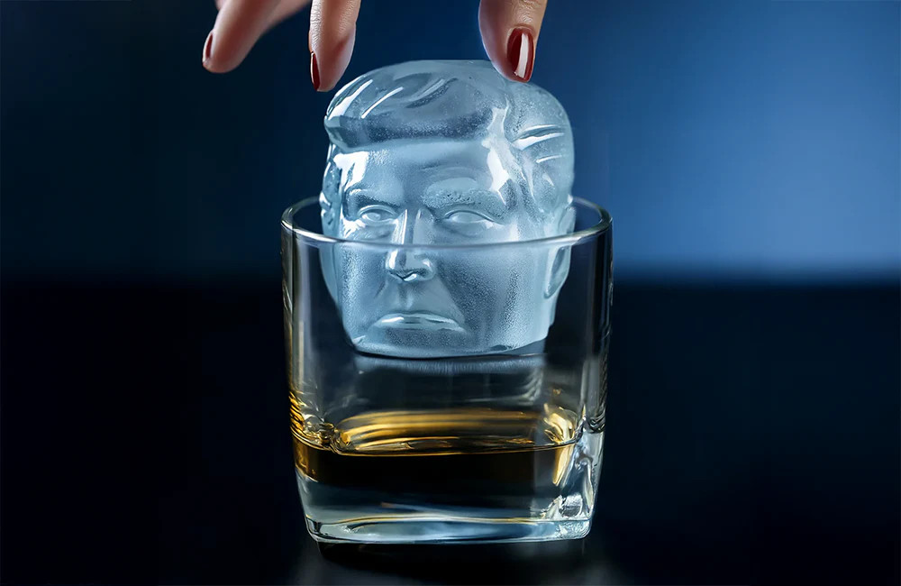 Trump Ice Cube Maker | Novelty Ice Mold | Patriotic Drink Accessory