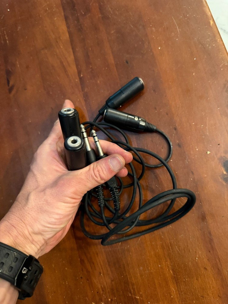 Headset pilot ga cord assembly adaptor long multiple