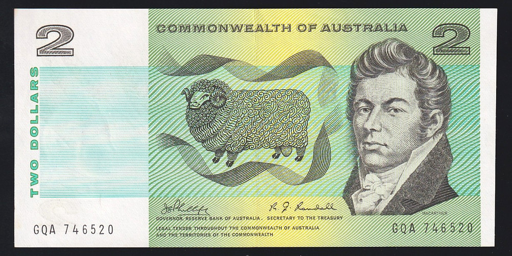 Australia.. R-83 (1968) 2 Dollars - Phillips/Randall.  aU-UNC