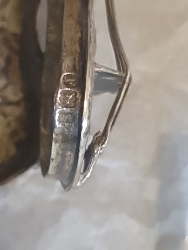 Antique 1903 Barr Moering London Import Hanau Solid Silver Cello/Guitar Pill Box
