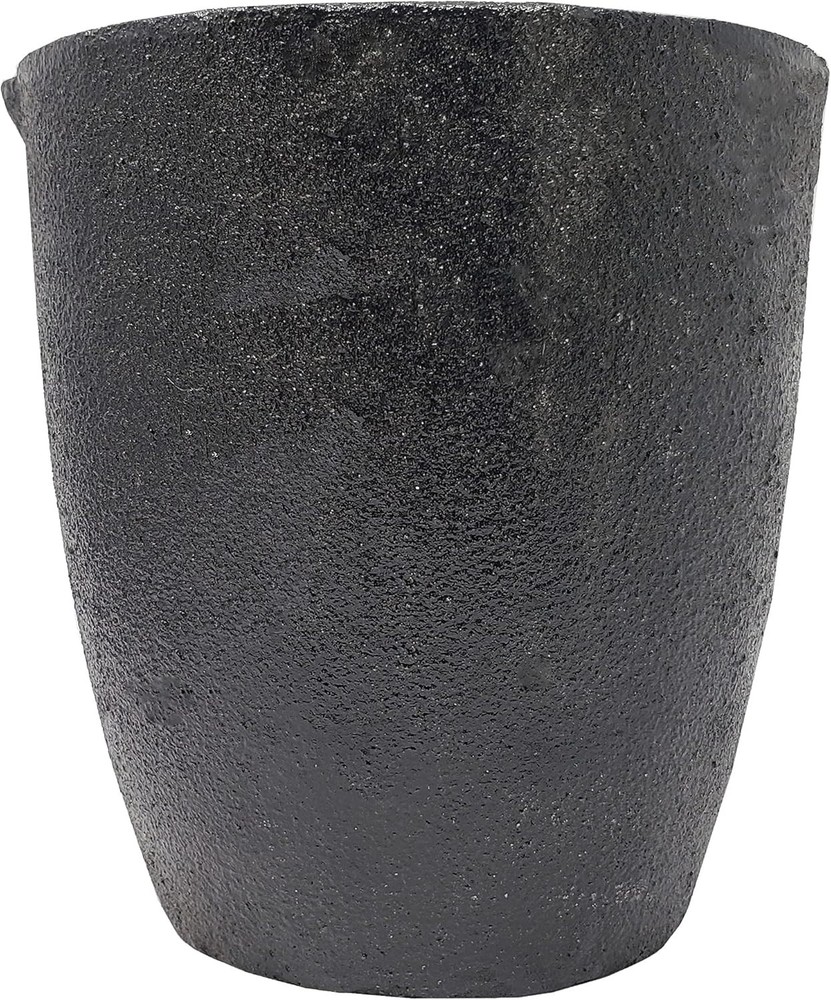 Compact Clay Graphite Foundry Cup for Jewelry Casting - Size 4, Black Finish