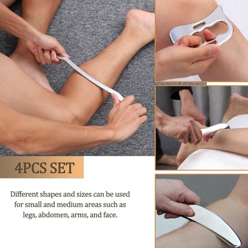 4 in 1 Muscle Scraper Tool Set-Gua Sha Massage Scraping Tools for Soft Tissue