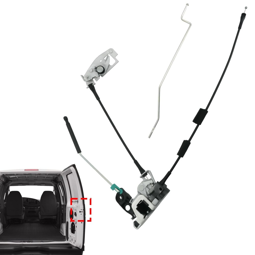 Blycorul Rear Door Latch Assembly with Cable & Rod, Right Tailgate