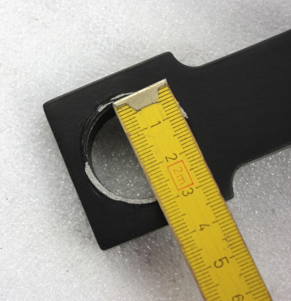 License plate holder (side) "curved" milled from solid incl. lighting...