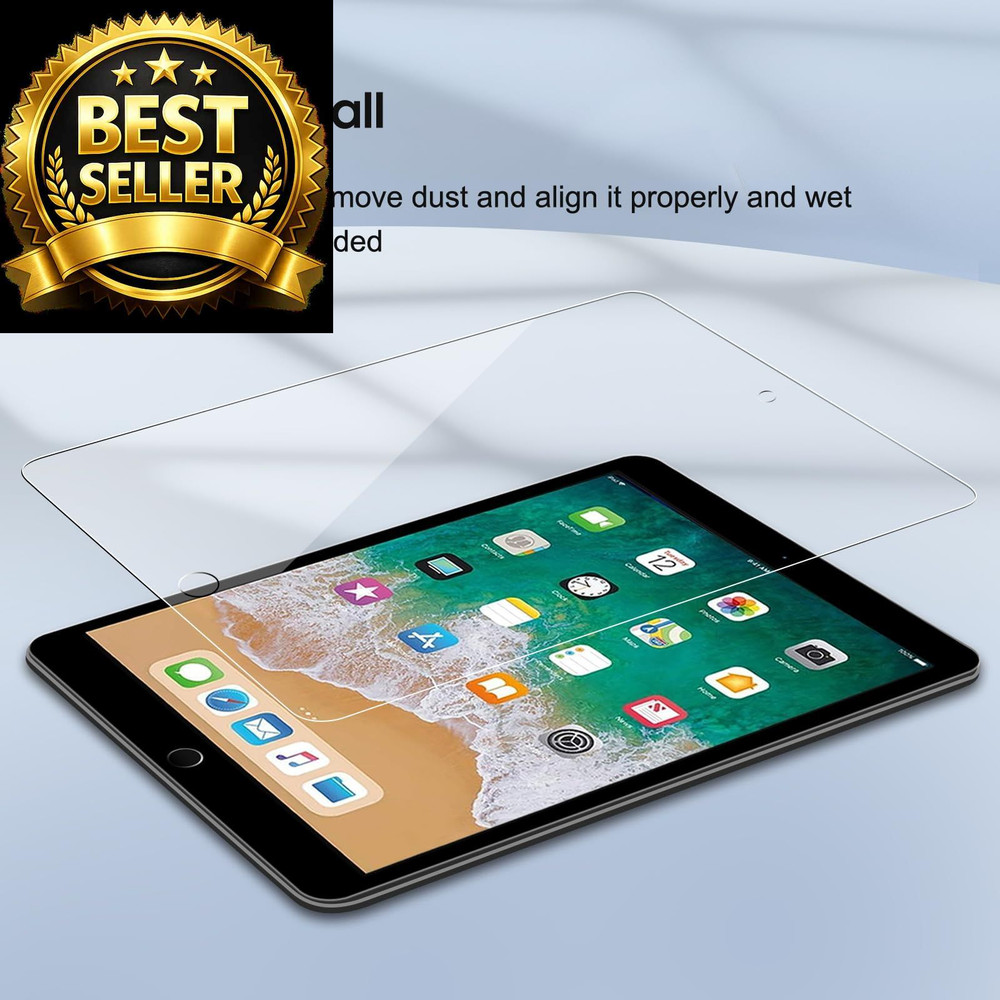 Qularlans 2 Pack Screen Protector for iPad 6th/5th Gen (2018/2017), Clear