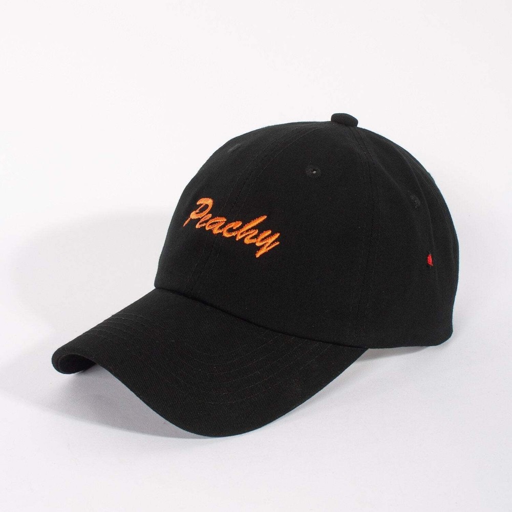 PEACHY (strapback cap) - dad baseball polo cotton hat - Black White Grey Red