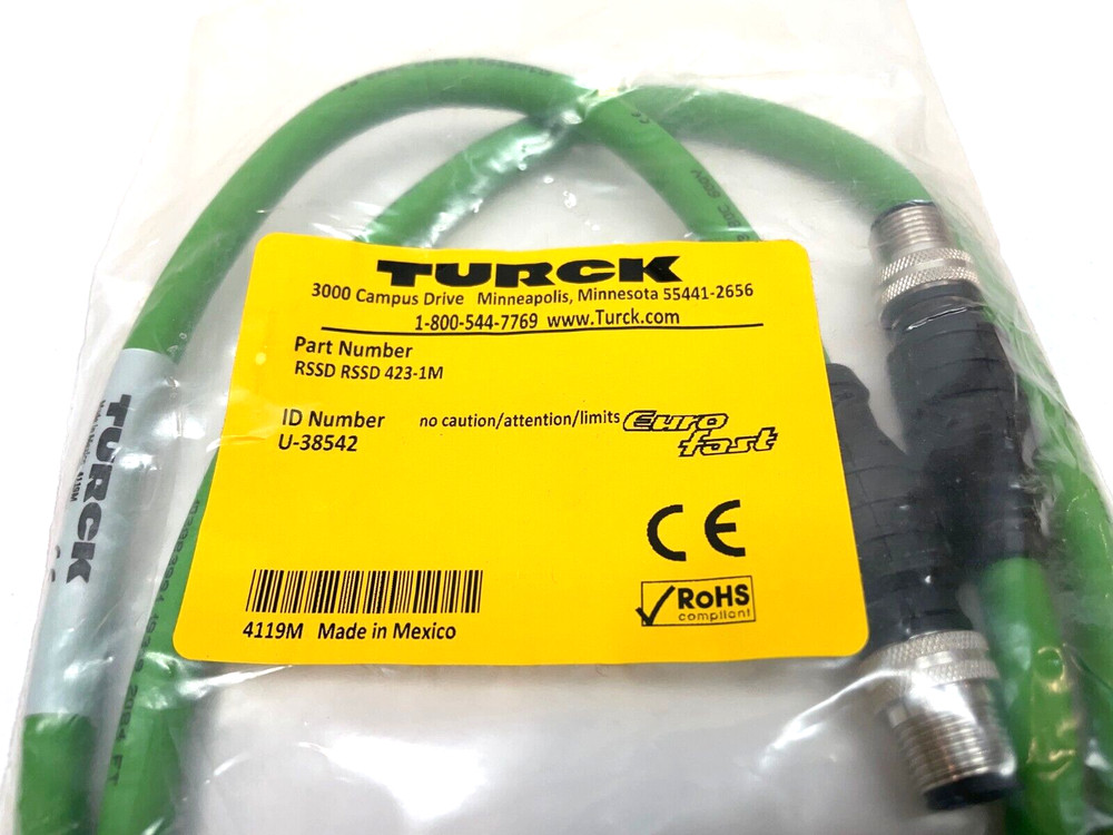 Turck RSSD RSSD 423-1M Eurofast Cable, U-38542, 4119M