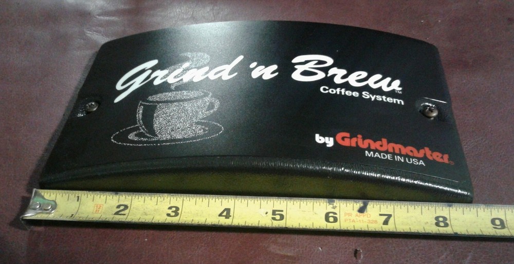 Grindmaster Grind'n Brew Coffee System FRONT PANEL. P/N - 71189