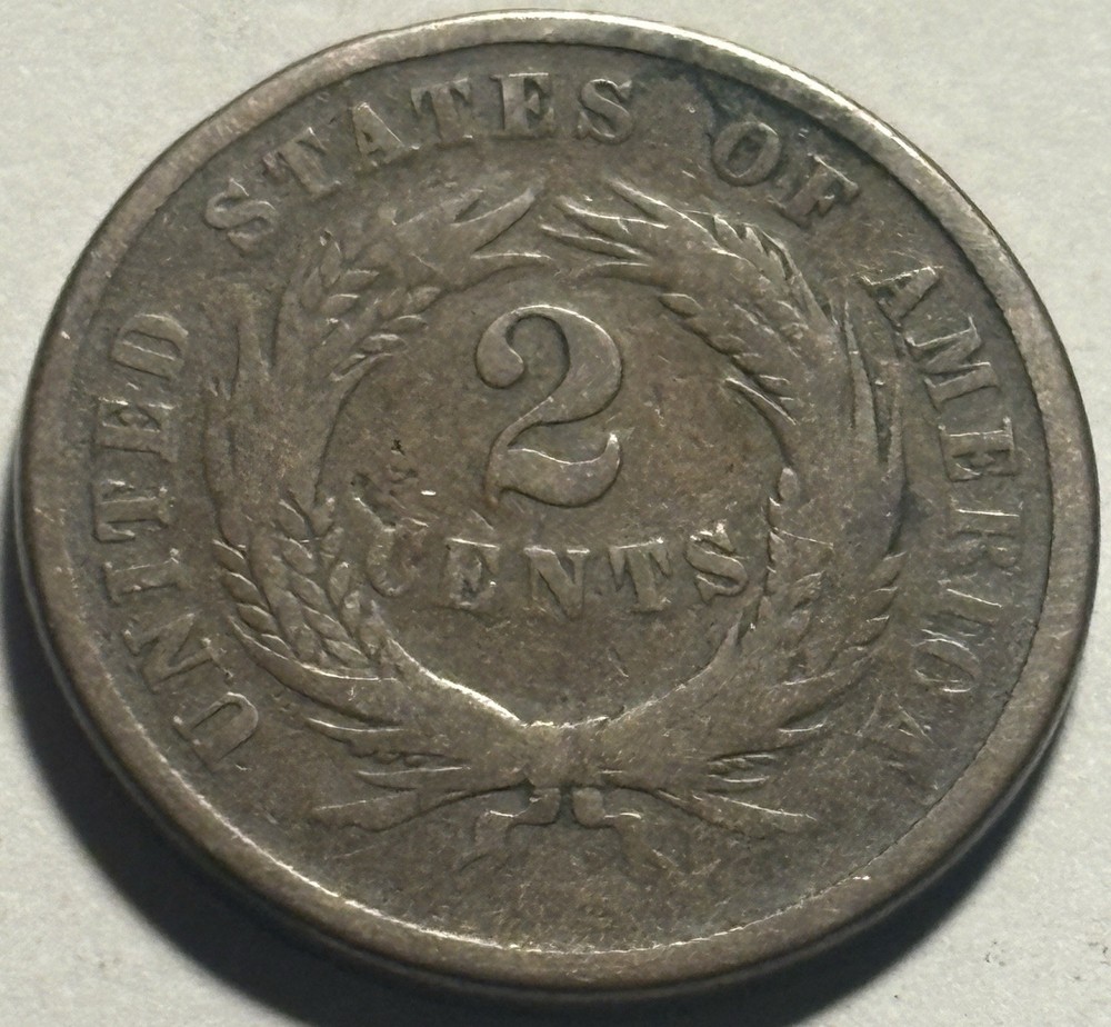1865 Two Cent Piece — Circulated 🔥 Exact Coin