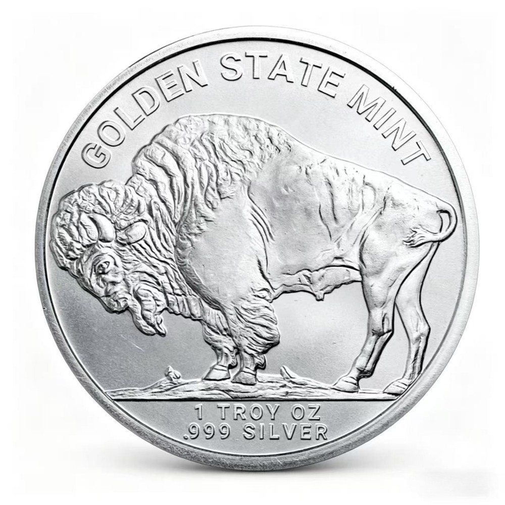 1 ounce Silver surface round - Buffalo -Coating synthesis