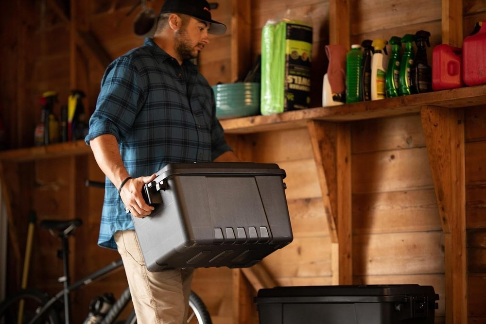 High-Impact Charcoal Storage Trunks - Modern Design for Efficient Organization