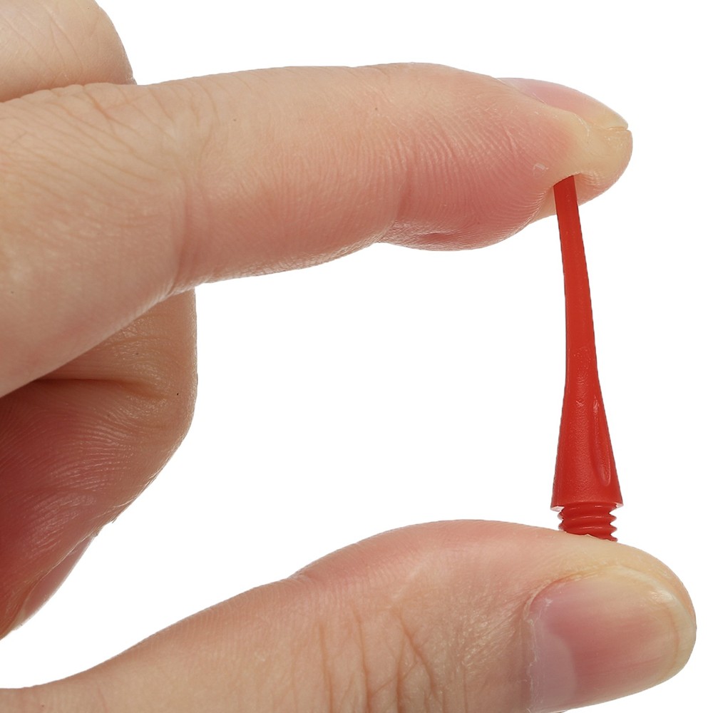 100Pcs 2BA Thread Plastic Soft Tip Dart Points Replacement Accessories, Red