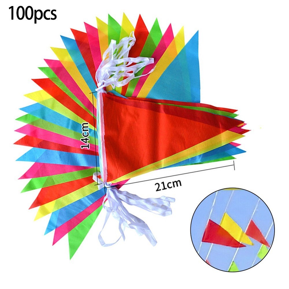 100 Flags Triangle Flags Easily Cleaned Large 14*21CM Brand New High Quality