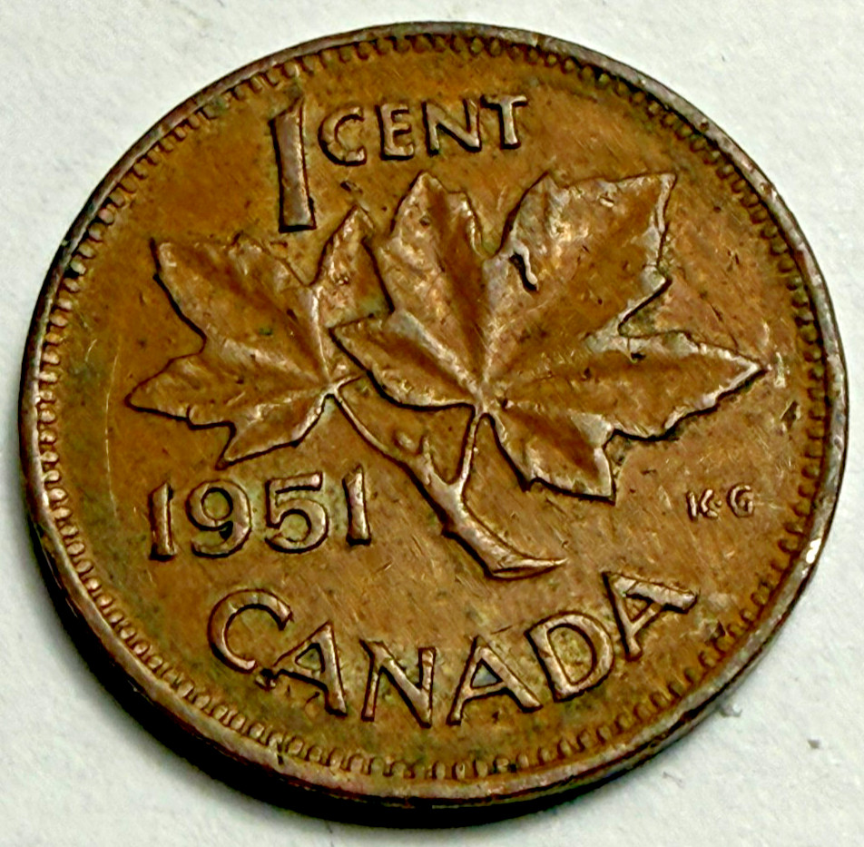 1951 Canada One Cent 1 penny