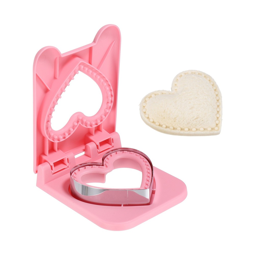 Crustless Sandwich Cutter, Heart-Shape(Pink)