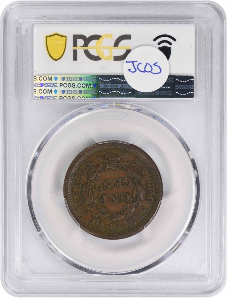 1855 Large Cent Knob on Ear EF45 PCGS