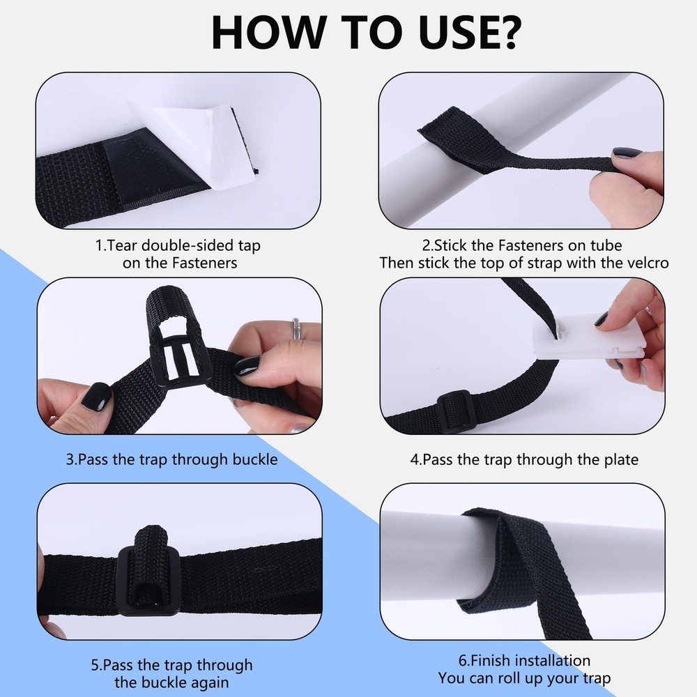 18Pcs Pool Solar Cover Reel Attachment Kit, Width: 10ft to 24ft, 18 Pcs