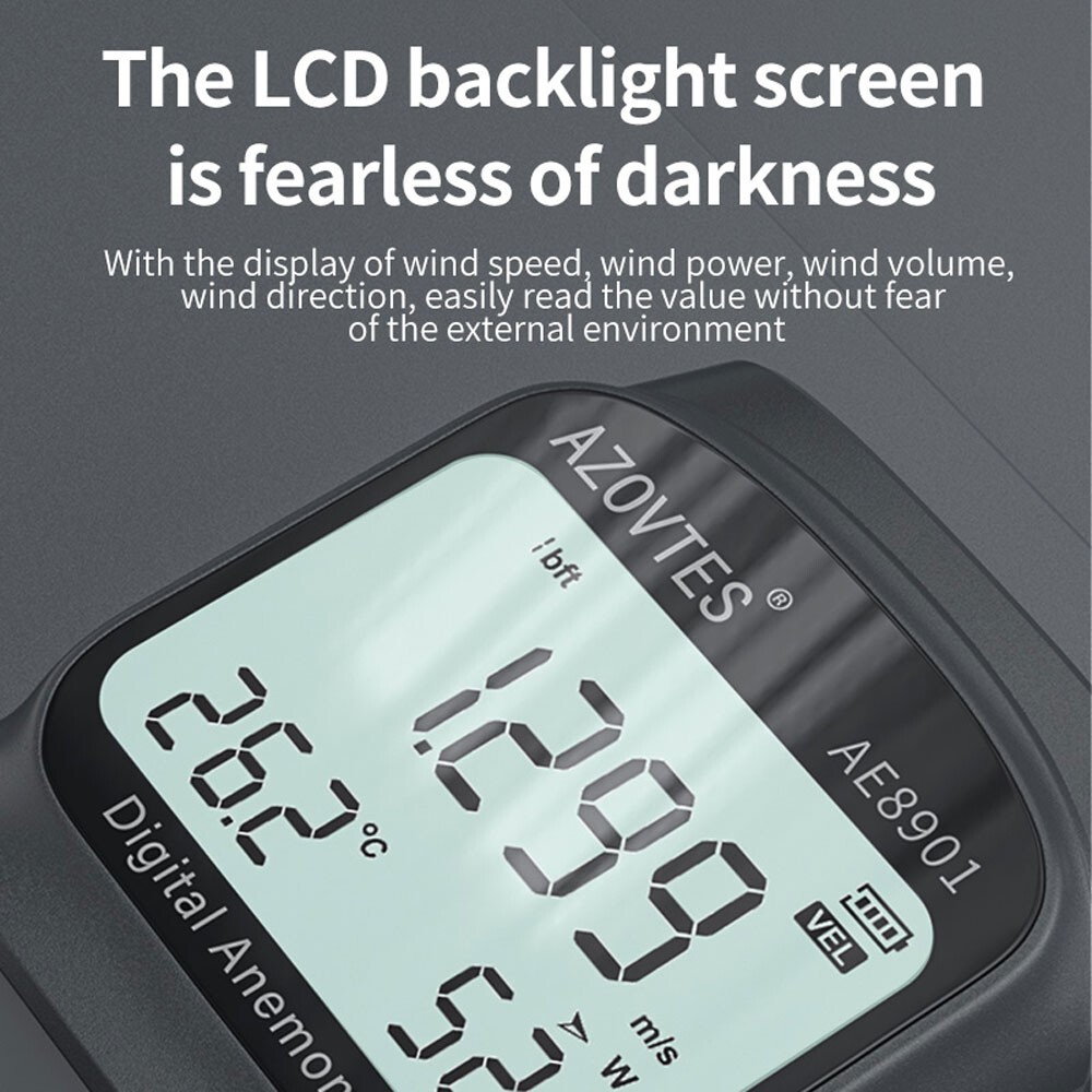 Multi-function Digital anemometer AE8901 split anemometer 0.3~45.0m/s