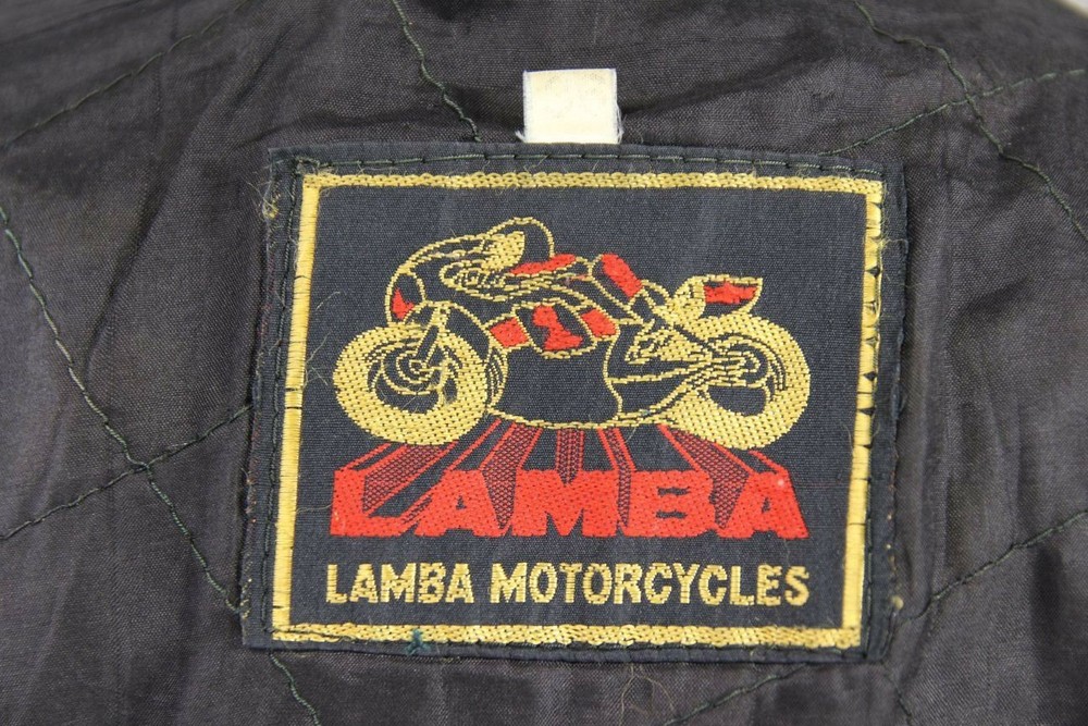 CLASSIC LAMBA BLACK LEATHER BIKER JACKET 36 INCH