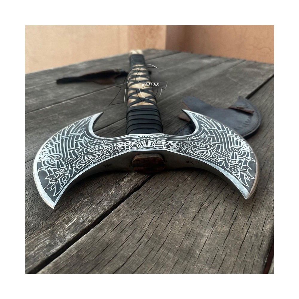 MDM-Ax106 24'' Double Headed Axe | Double Sided Axe Dane Axe - Viking Ax Cust...