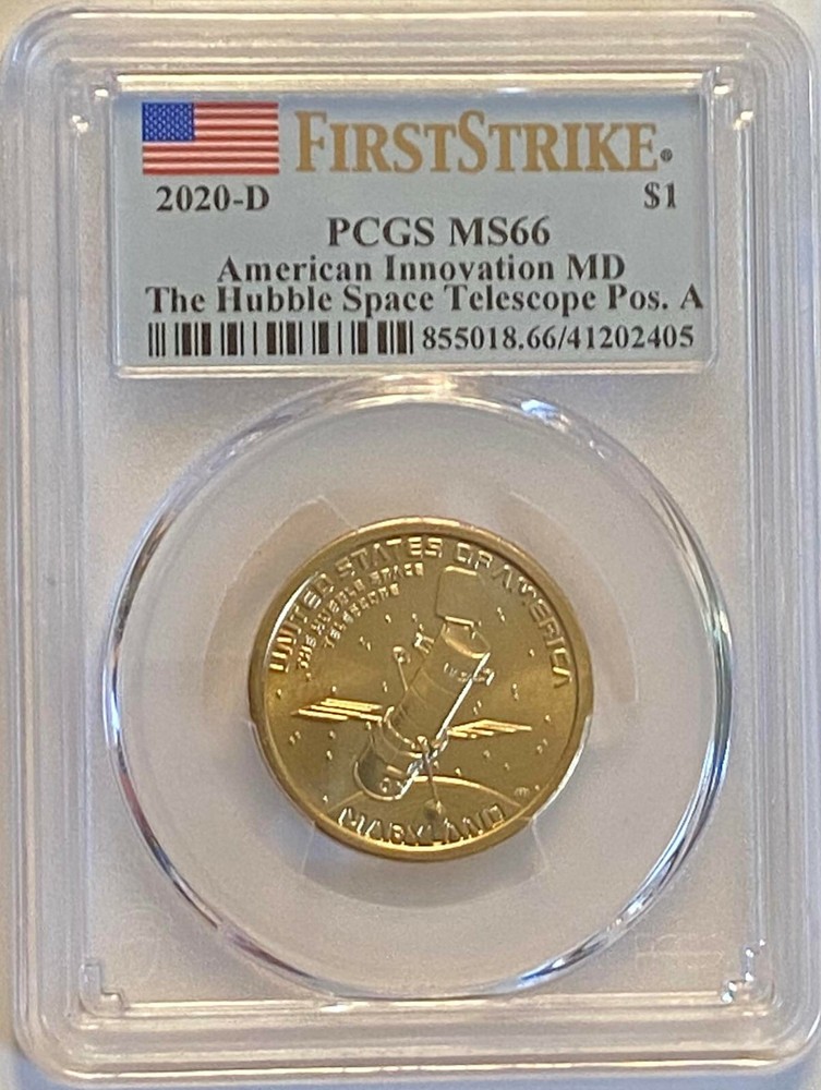 2020 D A - MD Innovation Dollar MS66 Hubble Telescope PCGS First Strike
