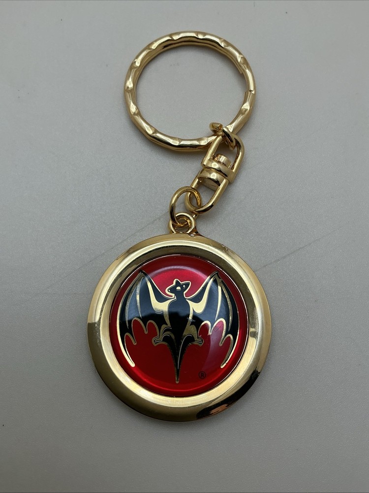 Barcardi Party Drinks Gold Keychain