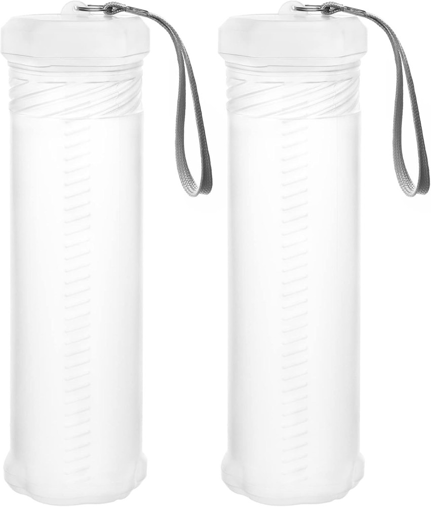 QWORK Extendable Artist Storage Tube - Durable Plastic, 2 Pack 2 Pack, Clear