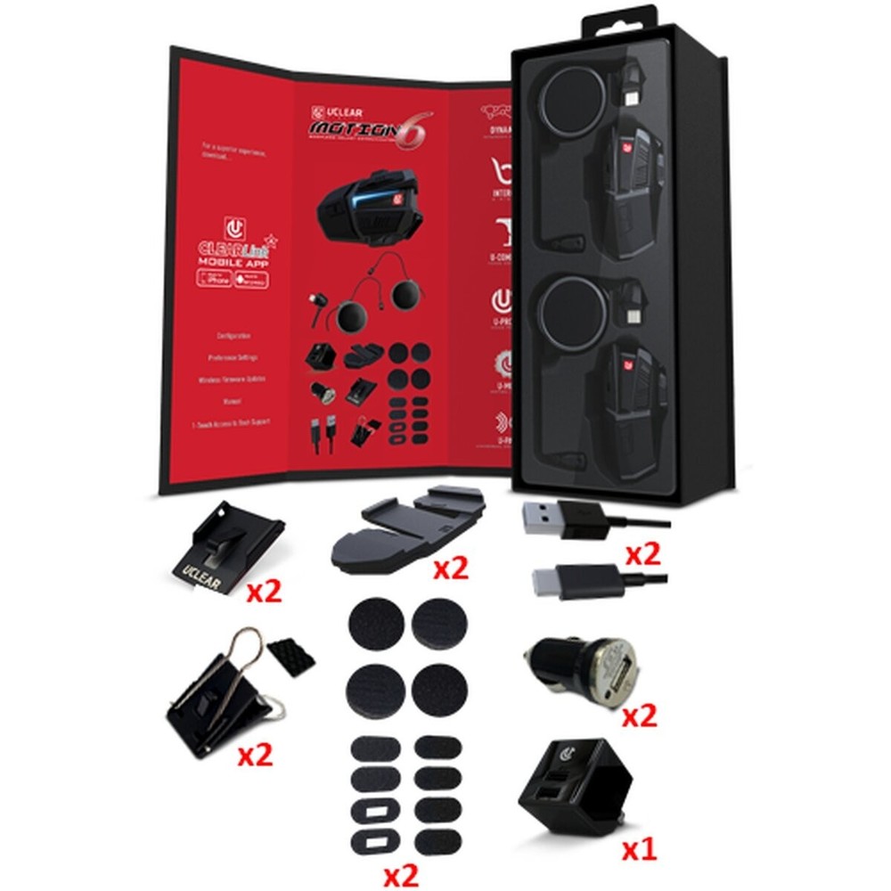 UCLEAR Digital Motion 6 Dual Helmet Communication System - 180509