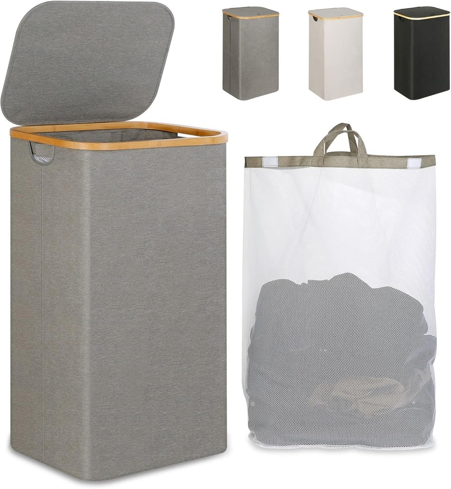 Laundry Hper with Lid, Lar Laundry Hper with Handle and Lid,