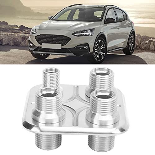 A/C Bulkhead, Car 4-Port Air Conditioning Bulkhead Hose Fitting Silver