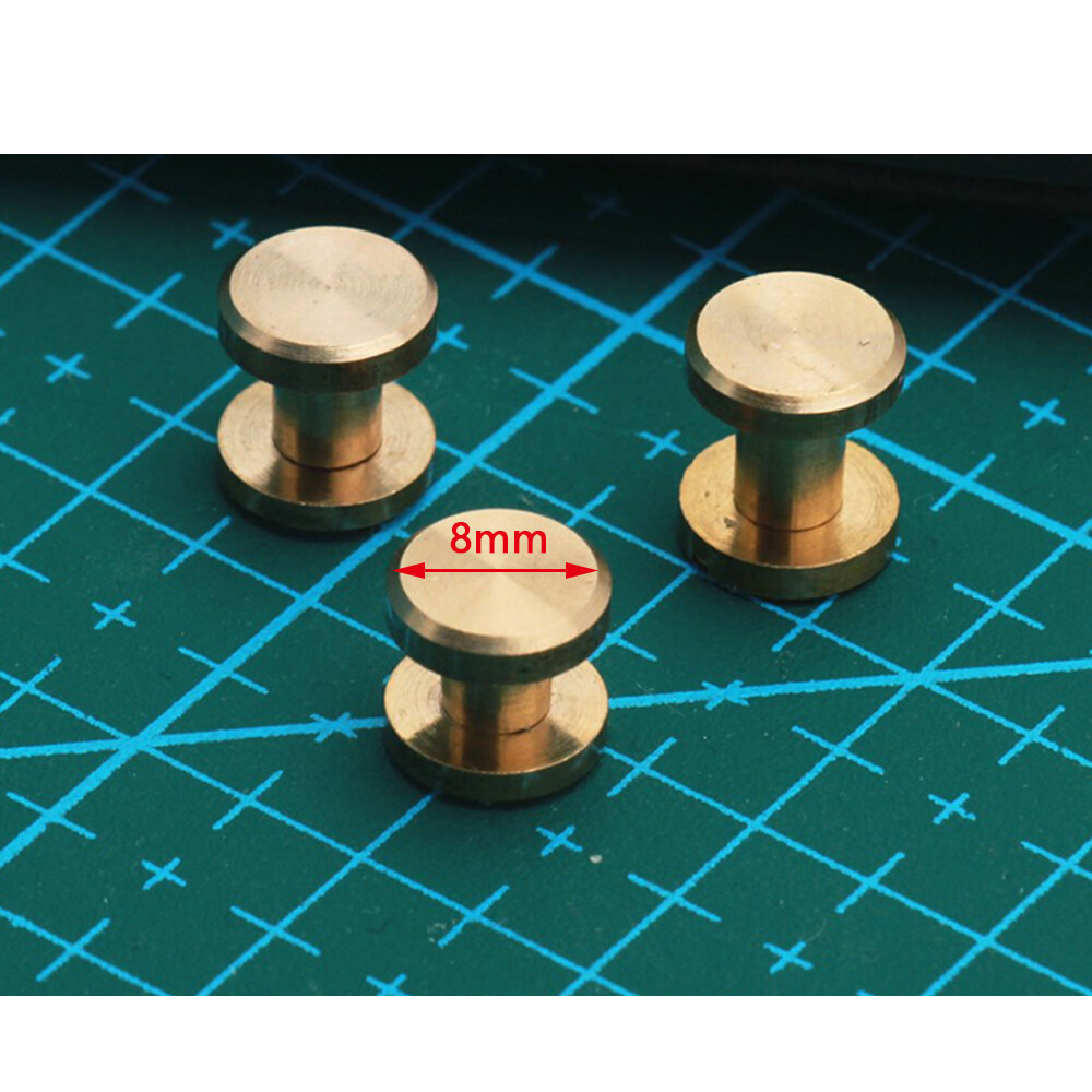 Flat Head Belt Screws Leather Craft Chicago Nail Brass Solid Rivets Stud