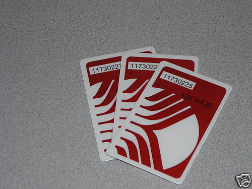Kronos Employee Bar Code Cards, with Black Security Cover