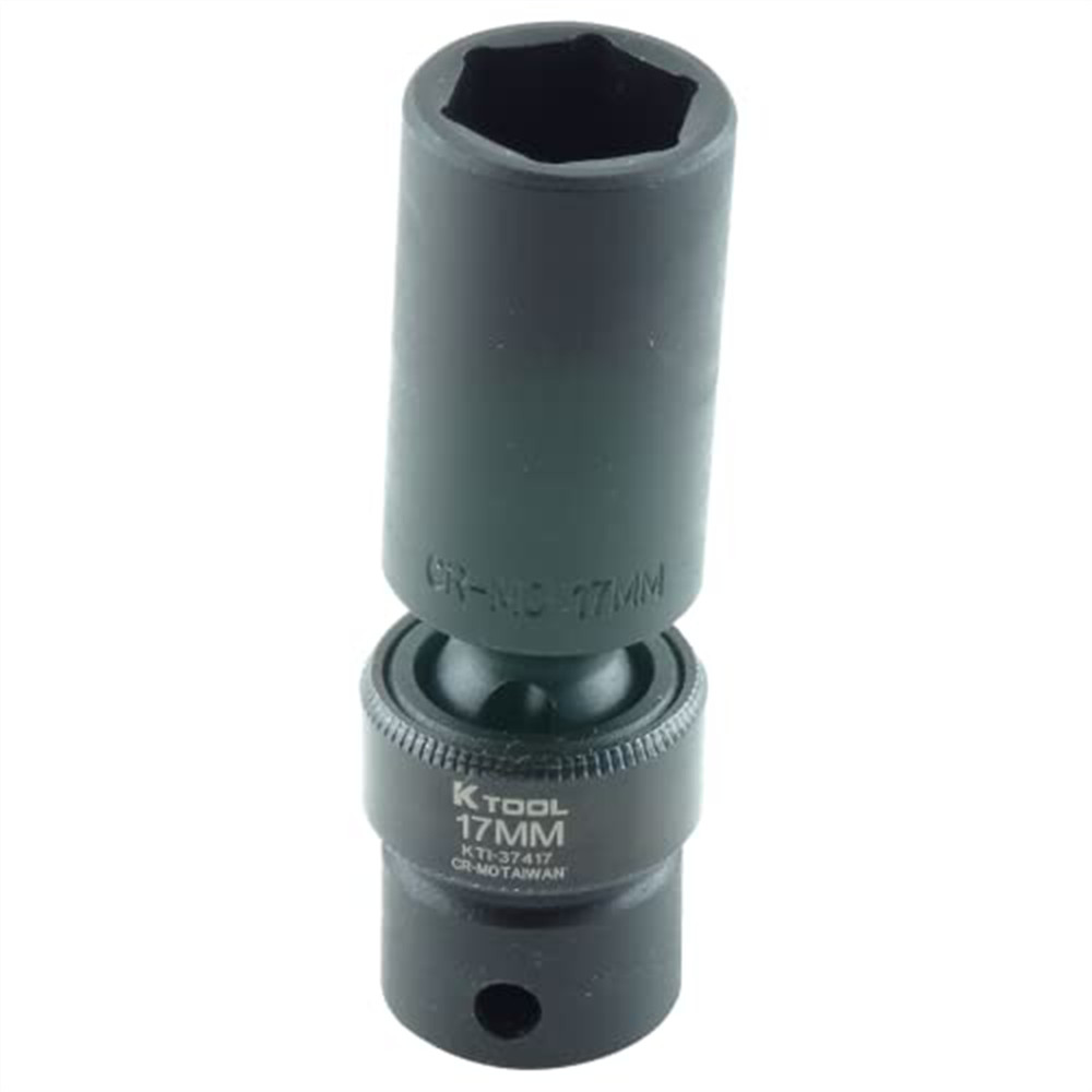 K Tool International Socket Impact Flex 17mm 3/8 in. Dr Deep