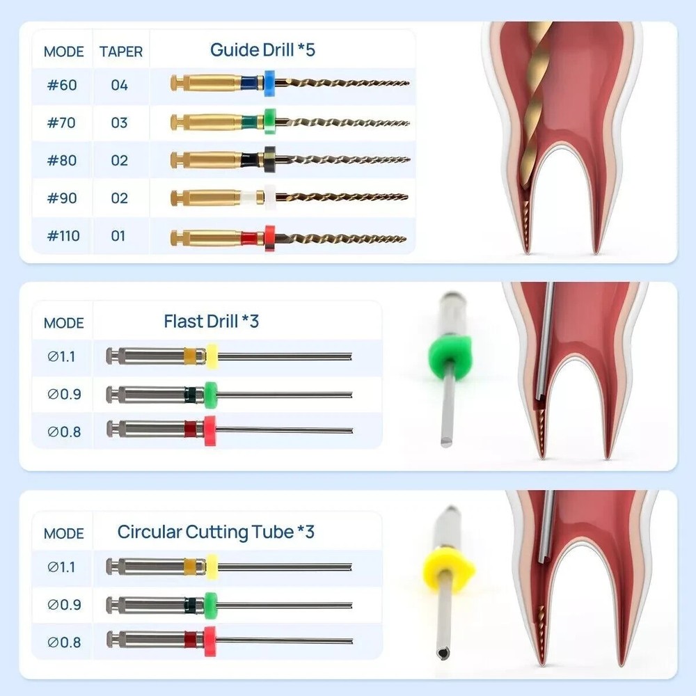 Dental Root Canal File Extractor Endodontic Broken Files Removal System Drills