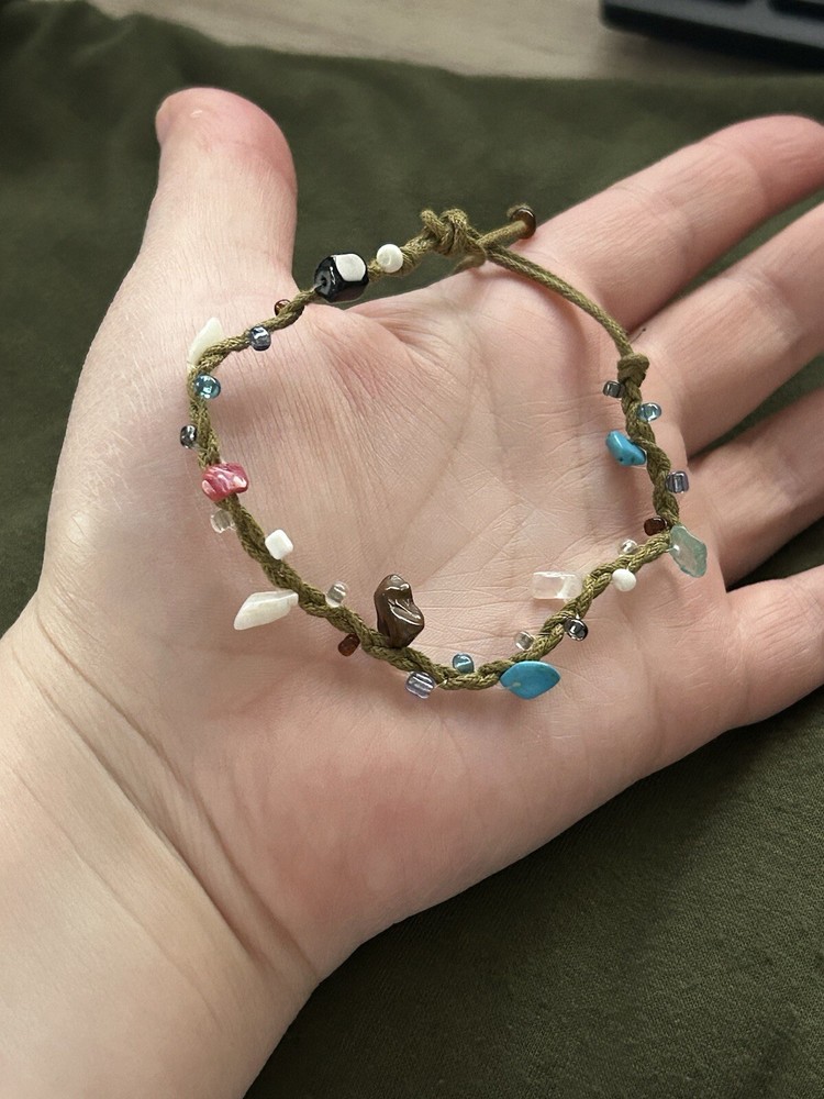 Handmade Brown Gems Bracelet