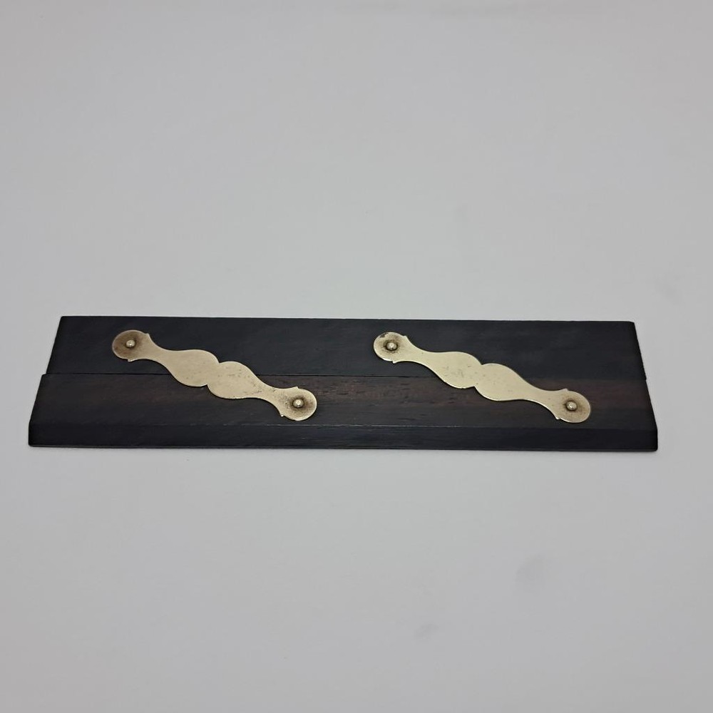 ANTIQUE EBONY AND BRASS 5 1/2" PARALLEL RULER