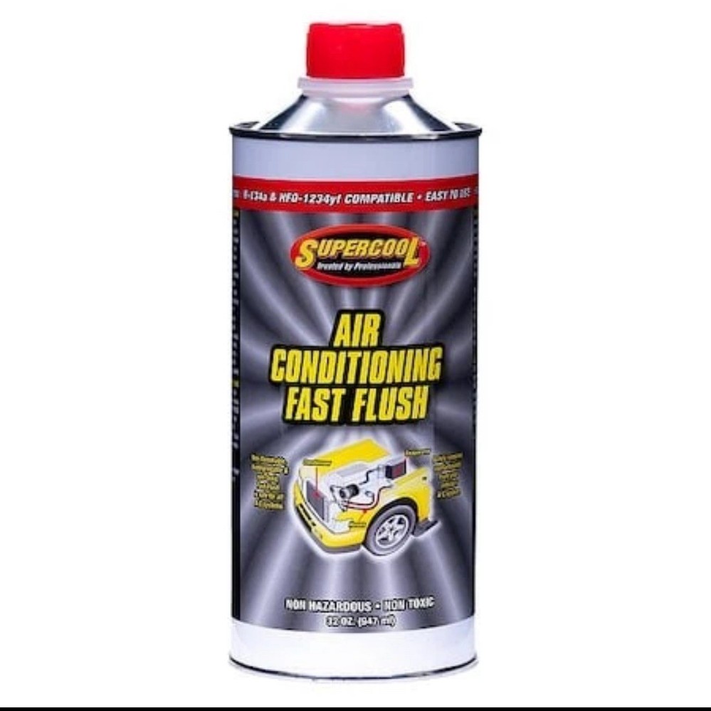 Clear Liquid A/C Flush 32 oz - TSI Non-Hazmat Cleaning Solution for Auto Use