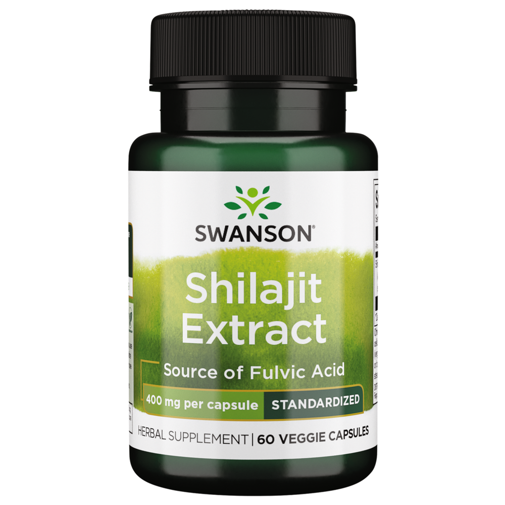 Swanson Shilajit Extract 400 mg 60 Veggie Capsules