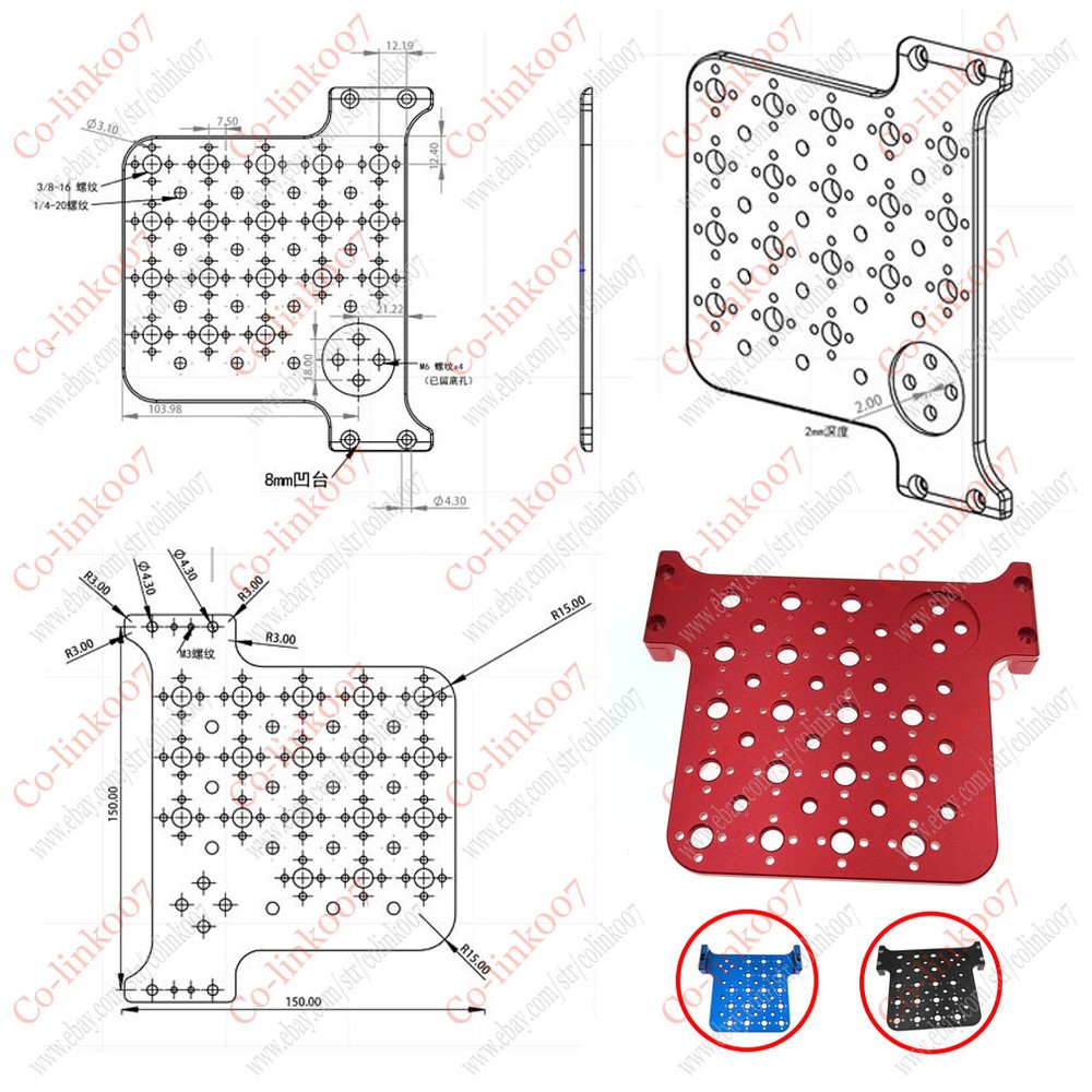 Extension Cold Shoe Side Panel Plate for Alexa Mini mini LF Camera, Black